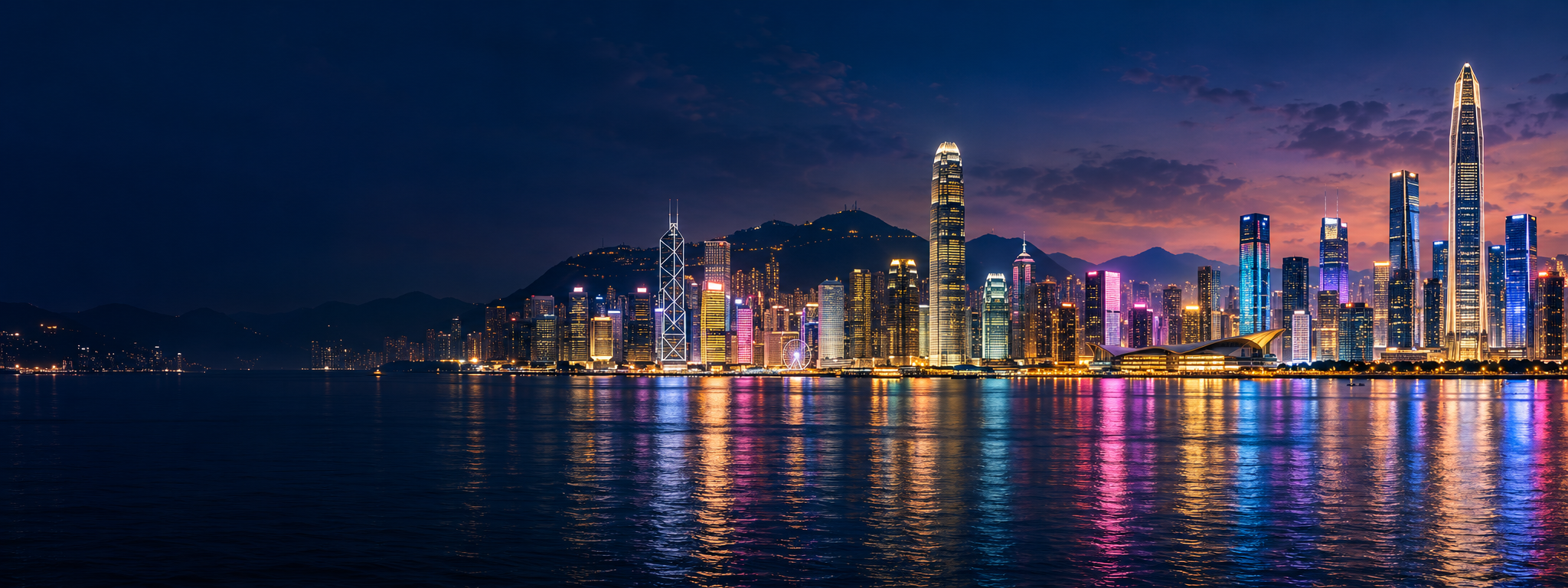 KI-generiertes Panorama von Hongkong und Shenzhen